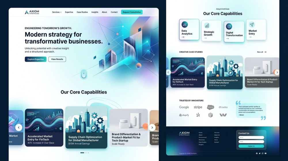 Conversion-focused website design concept by VANTA